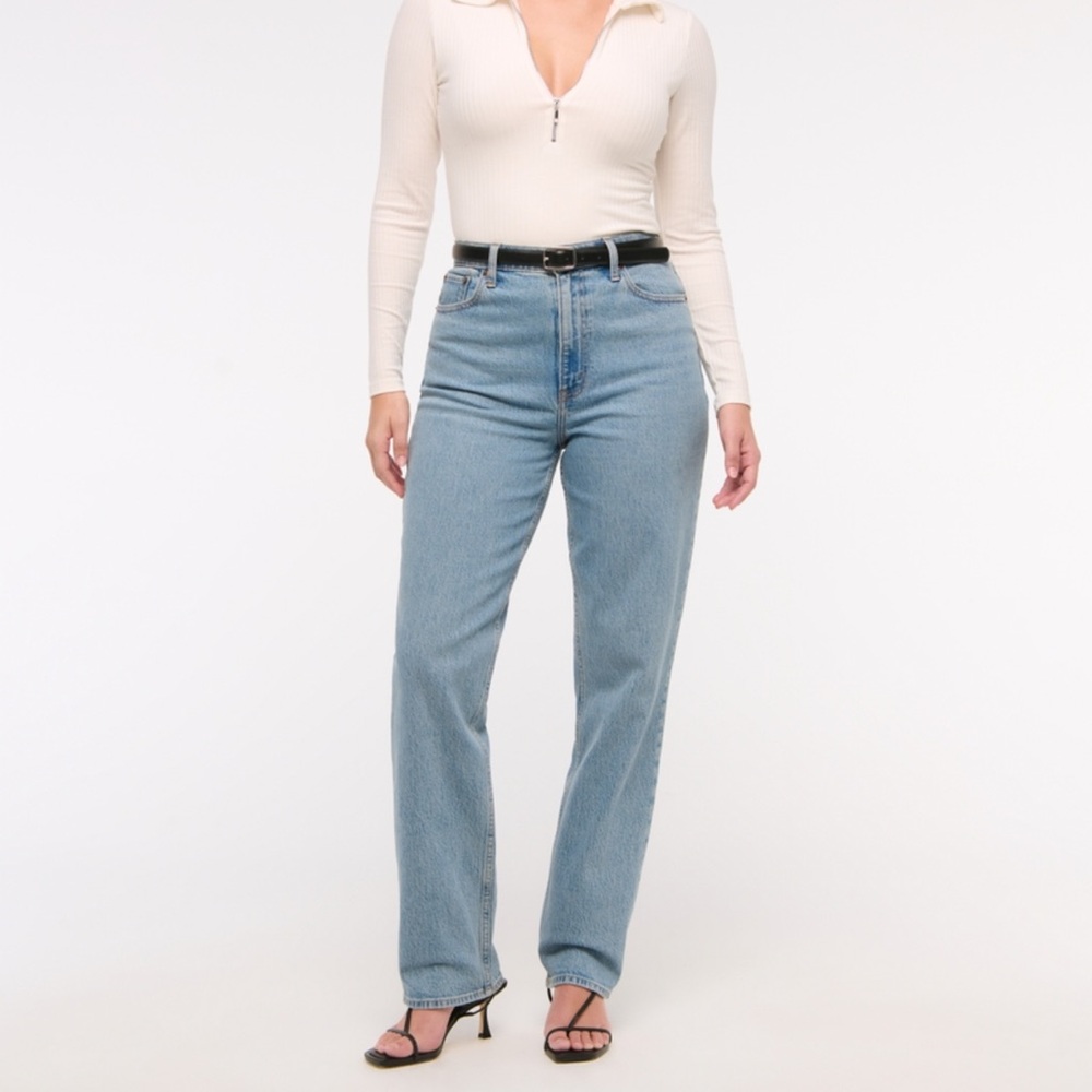 Abercrombie & Fitch Light Blue Straight Leg Jeans